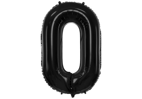Zahlenballon 0 schwarz (86 cm)