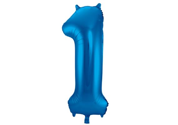 Zahlenballon 1 blau (86 cm)
