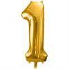 Zahlenballon 1 gold (86 cm)
