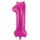 Zahlenballon 1 pink (86 cm)