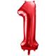 Zahlenballon 1 rot (86 cm)