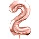 Zahlenballon 2 roségold (86 cm)