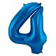 Zahlenballon 4 blau (86 cm)