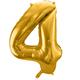 Zahlenballon 4 gold (86 cm)