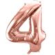 Zahlenballon 4 roségold (86 cm)