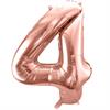 Zahlenballon 4 roségold (86 cm)