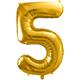 Zahlenballon 5 gold (86 cm)