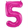Zahlenballon 5 pink (86 cm)