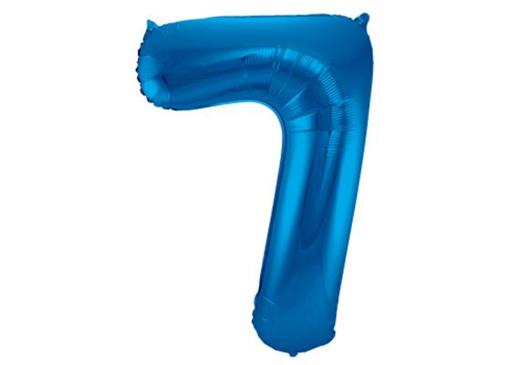Zahlenballon 7 blau (86 cm)