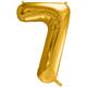 Zahlenballon 7 gold (86 cm)