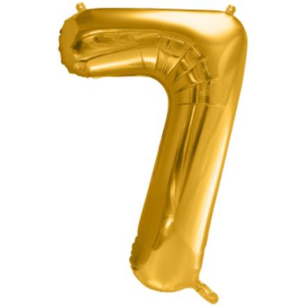 Zahlenballon 7 gold (86 cm)