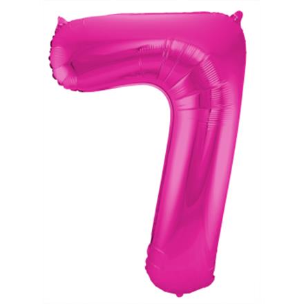 Zahlenballon 7 pink (86 cm)