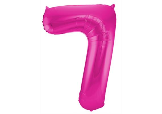 Zahlenballon 7 pink (86 cm)
