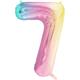 Zahlenballon 7 regenbogen (86 cm)