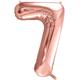 Zahlenballon 7 roségold (86 cm)