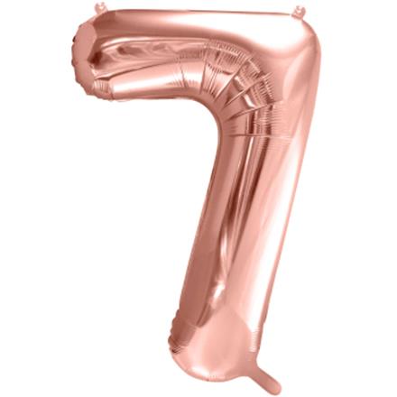 Zahlenballon 7 roségold (86 cm)