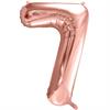Zahlenballon 7 roségold (86 cm)