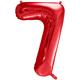 Zahlenballon 7 rot (86 cm)