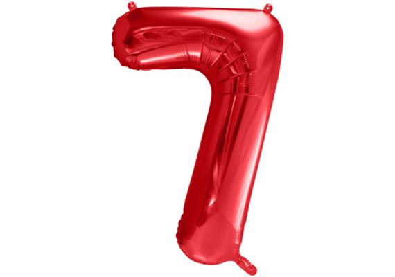 Zahlenballon 7 rot (86 cm)