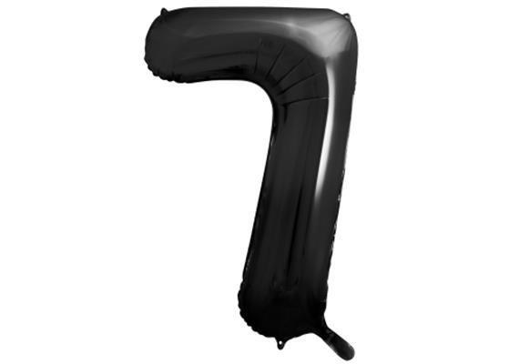Zahlenballon 7 schwarz (86 cm)
