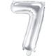 Zahlenballon 7 silber (86 cm)