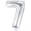 Zahlenballon 7 silber (86 cm)