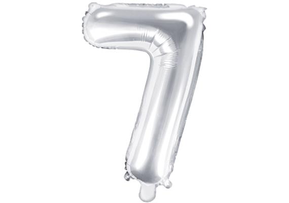 Zahlenballon 7 silber (86 cm)