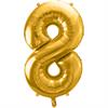 Zahlenballon 8 gold (86 cm)
