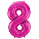 Zahlenballon 8 pink (86 cm)