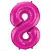 Zahlenballon 8 pink (86 cm)