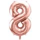 Zahlenballon 8 roségold (86 cm)