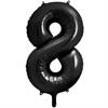 Zahlenballon 8 schwarz (86 cm)