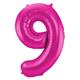 Zahlenballon 9 pink (86 cm)