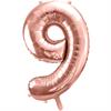 Zahlenballon 9 roségold (86 cm)