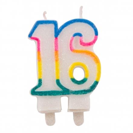 Zahlenkerze 16