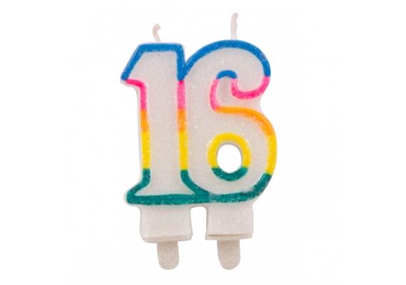 Zahlenkerze 16
