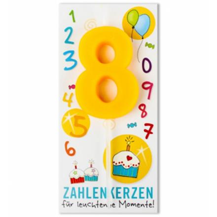 Zahlenkerze 8