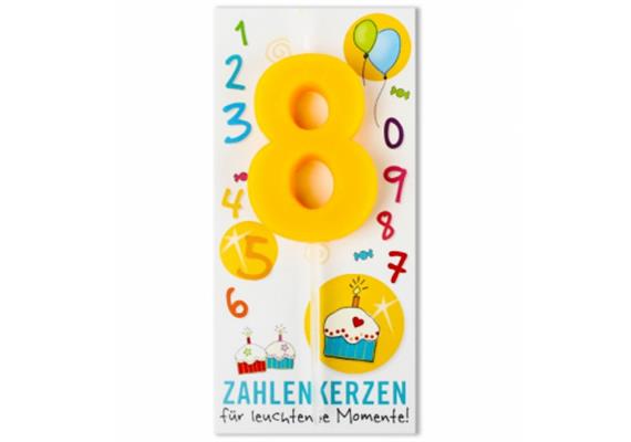 Zahlenkerze 8