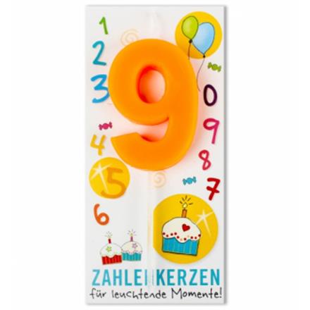 Zahlenkerze 9