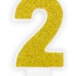 Zahlenkerzen Glitzer Gold 2 | Bild 1