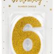 Zahlenkerzen Glitzer Gold 6 | Bild 2
