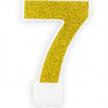 Zahlenkerzen Glitzer Gold 7 | Bild 1