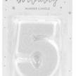 Zahlenkerzen Glitzer Silber 5 | Bild 2