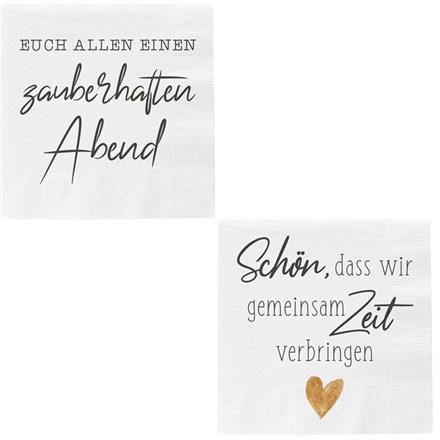 Zauberhaft Servietten (2 sort.)
