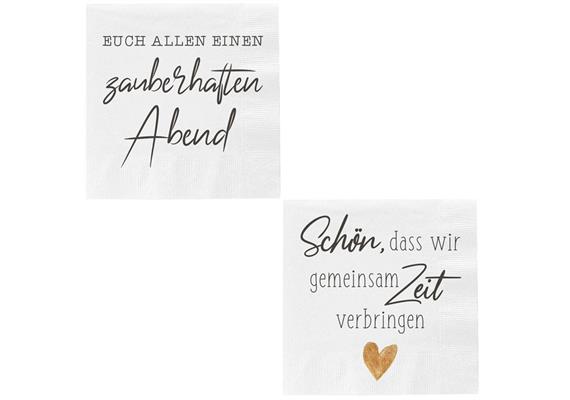 Zauberhaft Servietten (2 sort.)