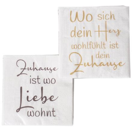 Zuhause Liebe Servietten (2 sort.)