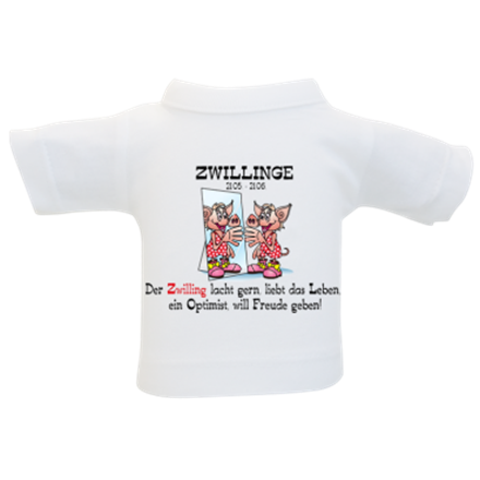 Zwillinge Sternzeichen Mini-T-Shirt