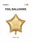 Preview: Folienballon Stern Happy Birthday gold (40 cm)