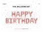 Preview: HAPPY BIRTHDAY Geburtstag Schriftzug aus Ballonen. Die Folienballone sind einzel, also nicht miteinander verbunden. Jeder Buchstaben Ballon kann einzel mit einem Strohhalm von Mund mit Luft aufbeblasen werden. Ein Trinkhalm liegt in der Packung bei. Kein