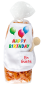 Preview: Mit dem Spruch: Happy Birthday. Ideal für den Geburtstag. En Guete. Die beliebten und lustigen Herz Teigwaren. Als Geschenk mit einer kleinen Mini-Schürze und einem herzigen Holzlöffeli. Nudeln hergestellt in der Schweiz. Pasta in Herzform,